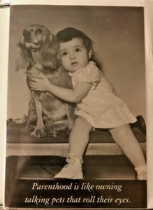 VINTAGE PHOTOGRAPH ART NOBLEWORKS BLANK FUNNY CARD - BIRTHDAY NEW BABY DAUGHTER - Picture 1 of 3