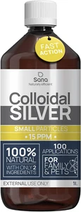 Argento Colloidale Puro 15 PPM 1000 ML | per La Famiglia & Gli Animali (Cani, Ga - Foto 1 di 12
