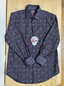 Robert Graham Men's Classic Fit Flip Cuff Shirt Spring RARE Size Small New! - Picture 1 of 8