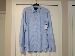 NWT Bonobos Slim Fit ENFIELD PLAID performance LS LARGE retail $98 - Picture 1 of 4