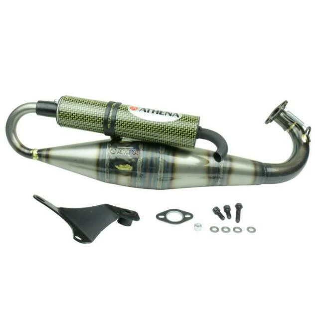 Athena P400480120003 Scarico Completo per Gilera DNA 50 LC 2000-2002, Gilera ICE 50 2001-2005, Piaggio NRG 50 LC 1994-1996