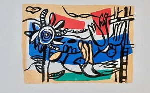 Fernand LEGER - Estampe - Lithographie - Paysage aux deux oiseaux 1 - Imagen 1 de 12