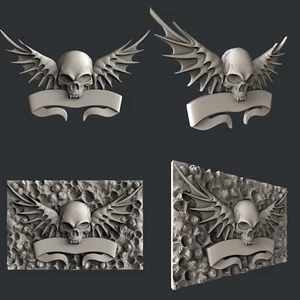 3d STL models for CNC, Artcam, Aspire, relief  skull  vampire - Picture 1 of 9