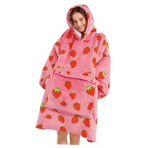 Kids Hoodie Blanket Year Old Girl Birthday Gifts for Kids 1#strawberry Adult - Picture 1 of 7