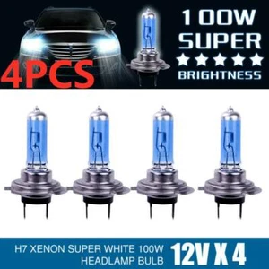 4 PCS H7 12V 100W Xenon Car Headlight Lamp White 6000k Halogen Globes Bulbs LED - Picture 1 of 7