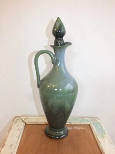 + Ancienne carafe en grés vert/bleu signée Benoit Serres Toulouse + - Imagen 1 de 7