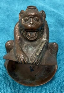 Ronson Bronze Monkey Ashtray #8864 c.1920's Outstanding! - Picture 1 of 5