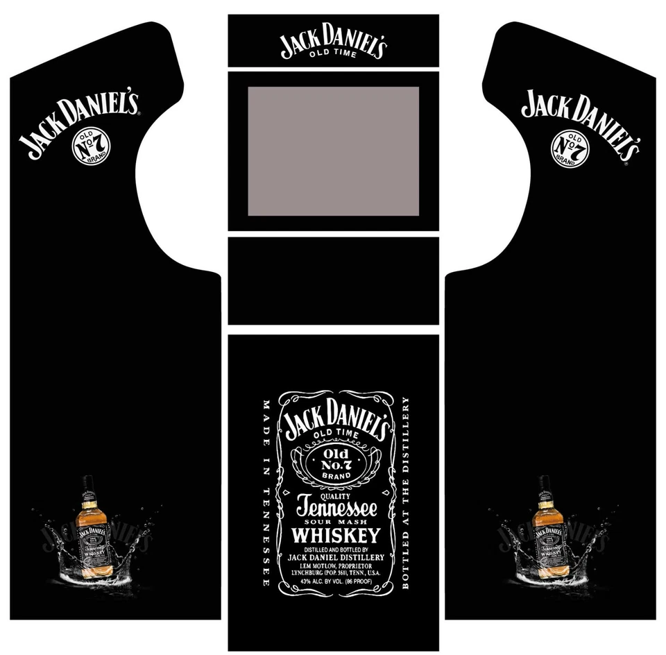 Stickers Borne Arcade - Modèle whisky noir - Photo 1/1