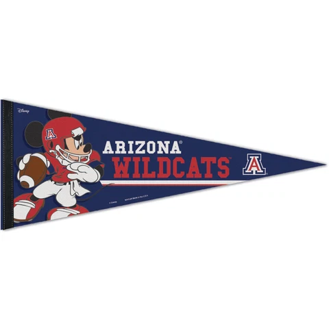 WinCraft Arizona Wildcats 12'' x 30'' Disney Mickey Mouse Premium Pennant Cover