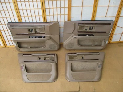 91-96 Roadmaster Caprice Impala TAN LEATHER 4DR Interior Power Door Panel SET Foto 1 de 4
