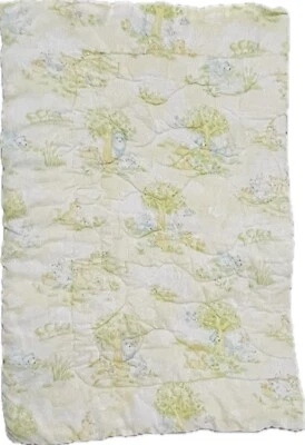 Vtg 1982 Dundee Baby Comforter Quilt Blanket Sleeping Bag Sack Yellow Bear Bunny — 第 1/4 张图片