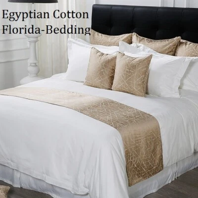 Ropa de cama de hotel 600 TC sábanas EE. UU. completas XL 100 % algodón egipcio color liso Foto 1 de 4