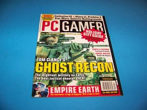Vintage Computer Video Game Magazine 2001 PC Gamer "Ghost Recon / Gift Guide" - Picture 1 of 3