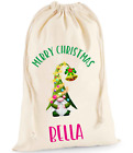 Personalised XLarge Santa Christmas Sack Stocking Sustainable Cotton Present