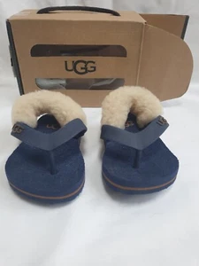 Baby UGG slipper sliders In Navy Blue - Picture 1 of 5