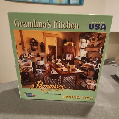 Puzzle 1000 piezas White Mountain Reminisce GRANDMA'S KITCHEN COMPLETO Foto 1 de 4