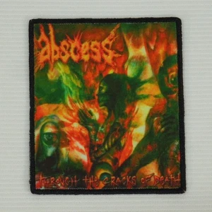 ABSCESS Through the Cracks of Death SMALL PATCH Printed Band Logo - Picture 1 of 6