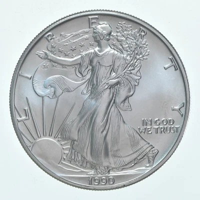 Better Date 1990 American Silver Eagle 1 Troy Oz .999 Fine Silver *770 - Image 1 of 3