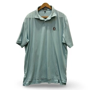 Peter Millar Summer Comfort Stonewall Polo Shirt Men L Blue Striped Golf Club - Picture 1 of 11