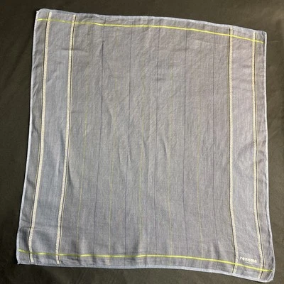 Pañuelo Renoma Paris Vintage Geométrico Azul Algodón 17" Foto 1 de 4