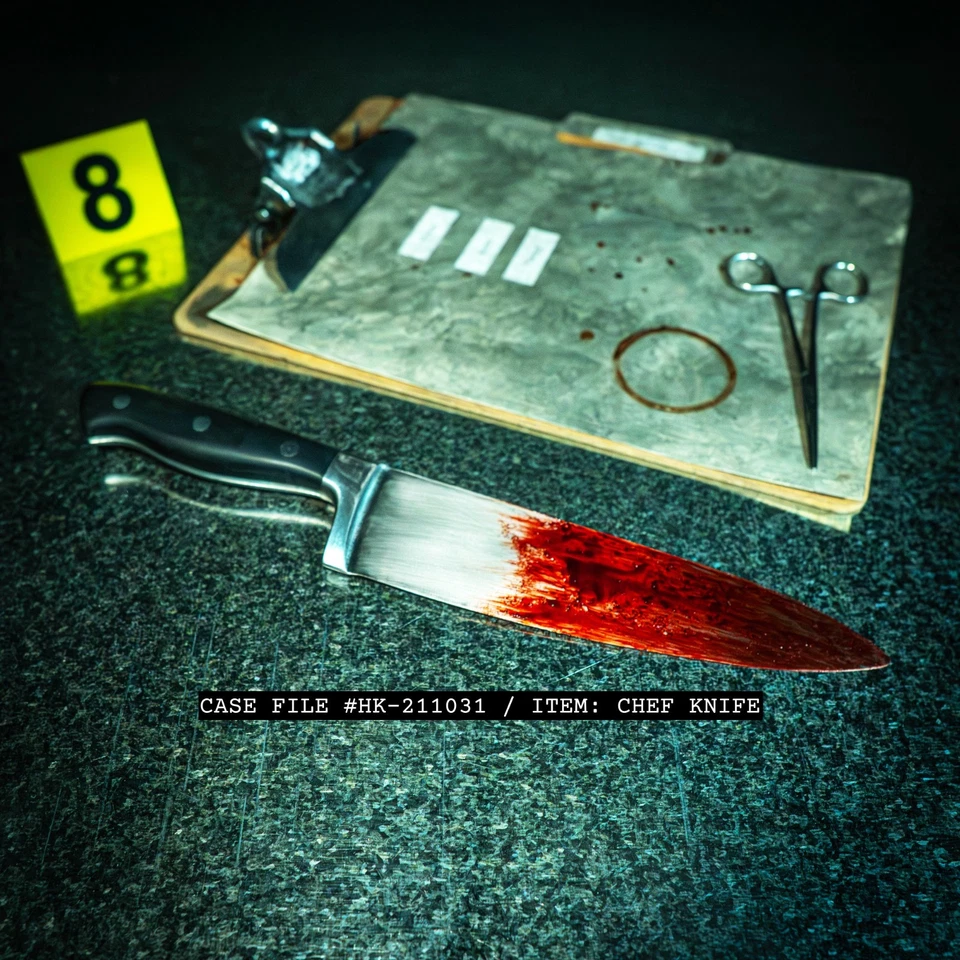 Cuchillo Halloween Kills Michael Myers - Réplica de utilería de cosplay de metal opaco sangriento Foto 1 de 4