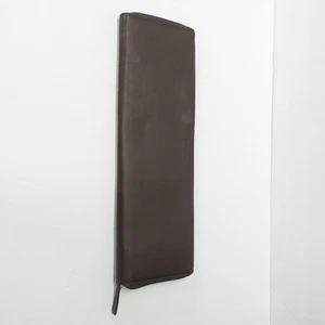 COACH Vintage Brown Leather Tie Case, Jewelry Travel Clutch 16in 1990s - Picture 1 of 10