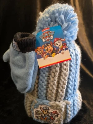 Nickelodeon PAW Patrol Toddler Boys’ Knit Beanie & Mittens Set - Image 1 of 2