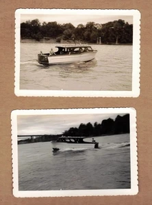 Two Vintage Photos of a Cabin Cruiser on the Willamette River - Bild 1 von 1