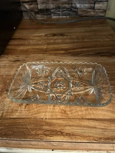 Vintage EAPG Anchor Hocking Relish Divided 3 Tray Star of David 12” - Picture 1 of 6