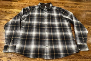 Kuhl Shirt Men L Plaid Flannel Long Sleeve Button Up Logo Hiking The Law #7373 - Picture 1 of 9