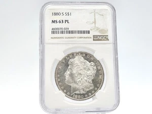 1880-S NGC MS 63 PL Morgan Silver Dollar **DMPL? CAMEO? Great Eye Appeal** 029 - Picture 1 of 8