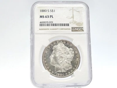 1880-S NGC MS 63 PL Morgan Silver Dollar **DMPL? CAMEO? Great Eye Appeal** 029 - Image 1 of 4