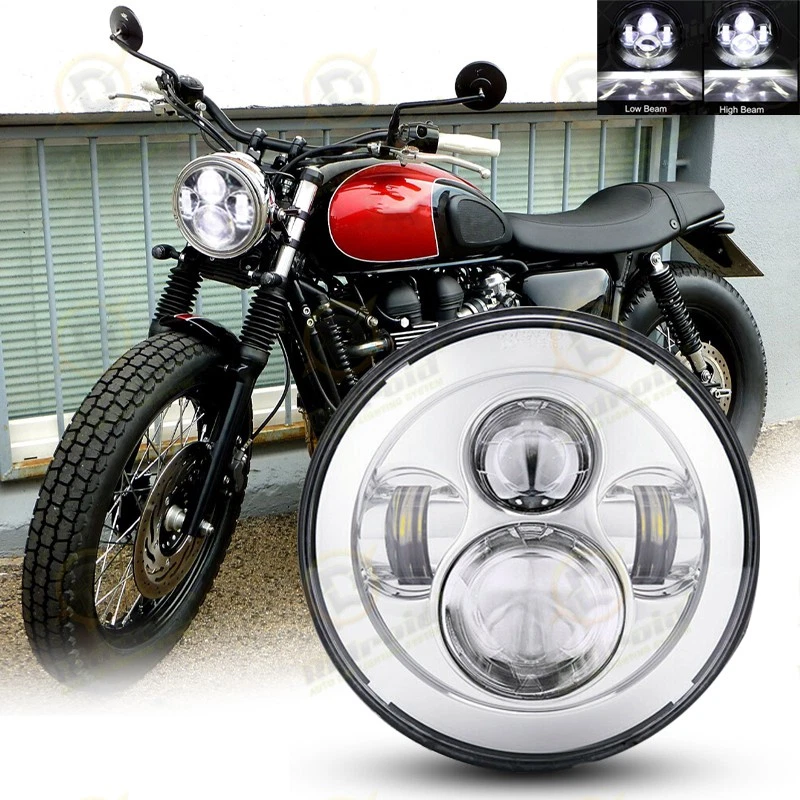 Faros proyectores LED para motocicleta de 7 pulgadas para Triumph Bonneville T100 Foto 1 de 4
