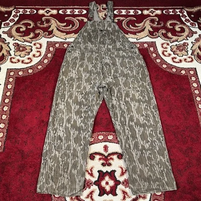 Vintage 80s Mossy Oak First Perfect Camouflage Overalls Size 44x30 Made in USA - Image 1 of 4