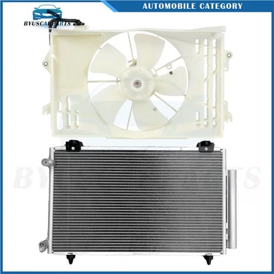 For 2005 2006 2007 2008 Toyota Corolla Electric AC Condenser Cooling Fan Kit - Image 1 of 4