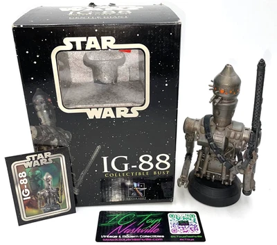 Busto colecionável 2004 Gentle Giant Star Wars IG-88 com caixa • MISSING BLASTER - Imagem 1 de 4