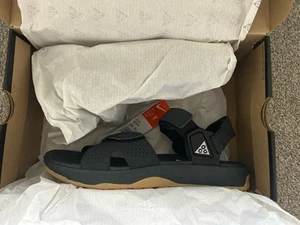 nike acg air deschutz sandals Black and Gum - Picture 1 of 7