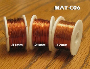 Fly Tying Copper Wire - 3 Spools .17mm .21mm .31mm 25 ft/roll MAT-C06 - Picture 1 of 1