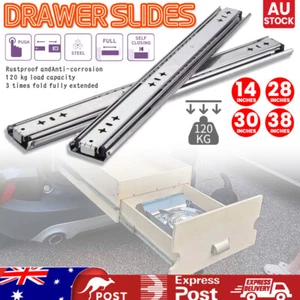 350-950MM Heavy Duty Drawer Slides Runners Ball Bearing Draw Trailer Runner Rail - Picture 1 of 17