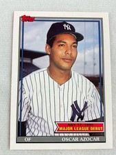 1990 Topps Major League Debut Card #007-Oscar Azocar, New York Yankees