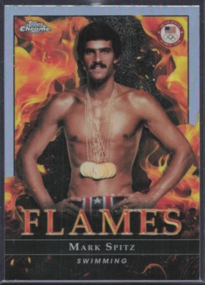 2024 Topps Cromo Llamas Olímpicas de Estados Unidos #F-5 Mark Spitz - Natación COMO NUEVO Foto 1 de 2