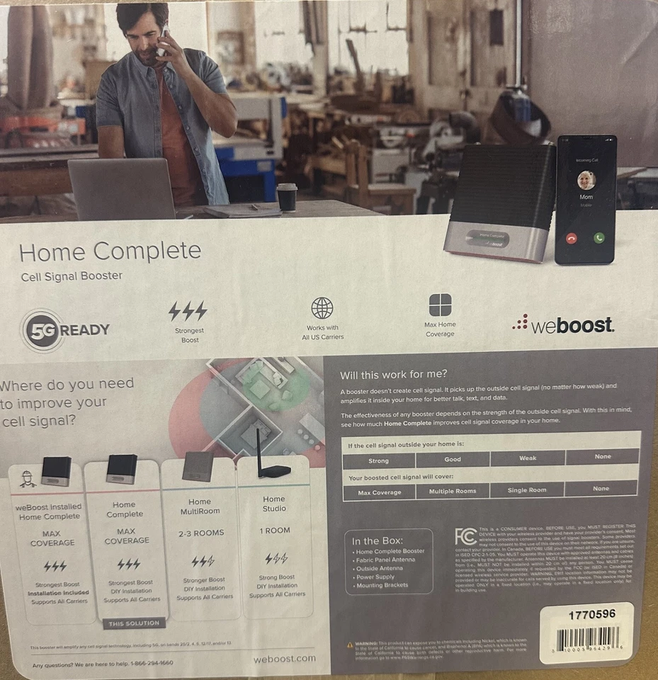 weBoost Home Complete Powerful Multi-Carrier Cell Phone Signal Booster - 470145 - Image 1 of 1