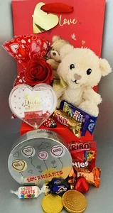 Valentine day love teddy hamper pamper gift present him her boyfriend girlfriend