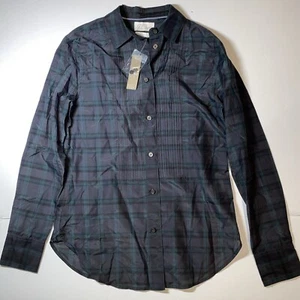 J Crew BD782 NWT Size 0 Slim-Fit Cotton-Silk Tuxedo Shirt in Blackwatch Plaid - Picture 1 of 11