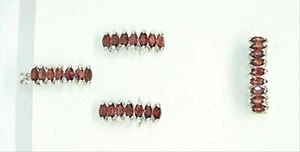Silver Garnet Ring Earring Pendant Genuine Gems Solid Sterling Size N US 6.75 - Picture 1 of 24