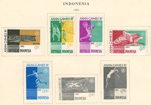 INDONESIA 1962 Very Fine Mint & Used Stamps Hinged on List: 2 Sides - Picture 1 of 2