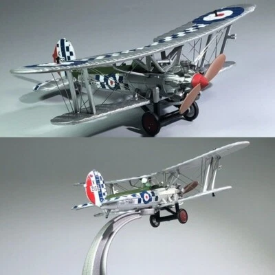 1:72 WWII RAF Bristol Bulldog Biplane Fighter Model Diecast Military Collection - Image 1 of 4