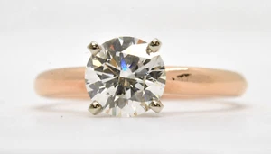 14k Rotgold 1,12CT runder Diamant Solitär LAB GROW Verlobungsring NEU - Bild 1 von 12
