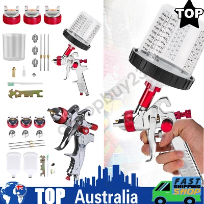 2025 new Spray Gun Paint Gun Kit 600CC Gravity Feed Cup 1.4mm 1.7mm 2mm Tips AU - image 1 of 4