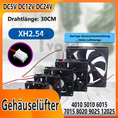 Gehäuselüfter DC 5V 12V 24V PC Computerlüfter Lüfter Leiser Fan 40mm 50mm~120mm - Bild 1 von 4